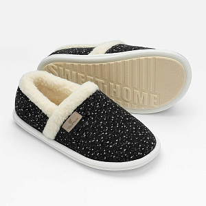 Домашние тапочки Терма черный меланж